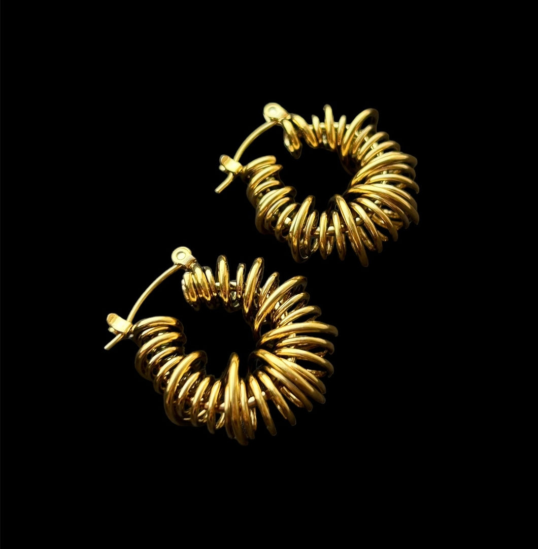 Ayla Spiral Hoops Earrings