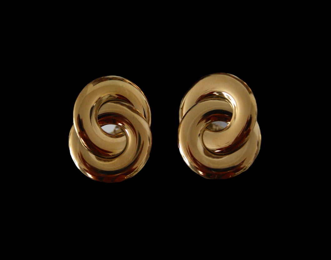 Double Circle Spiral Earrings