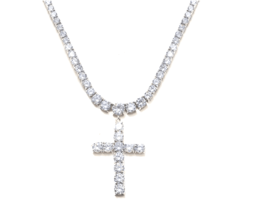 ICY Cross Necklace - ANGIE MAR 