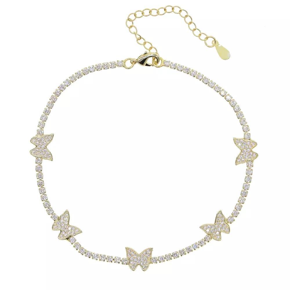 Dainty Butterfly Anklet - ANGIE MAR 