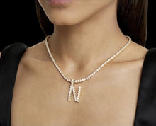 Load image into Gallery viewer, Icy Initial Tennis Necklace - ANGIE MAR 
