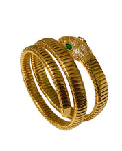Load image into Gallery viewer, Thick Gold Snake Bangle
