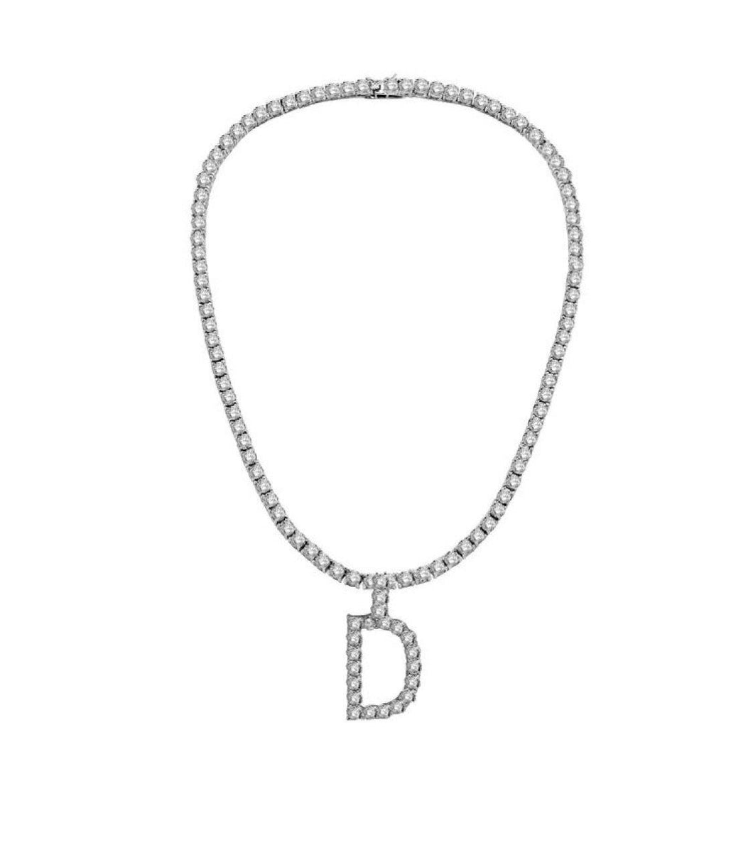 Icy Initial Tennis Necklace - ANGIE MAR 