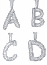 Load image into Gallery viewer, Baguette Initial Necklace - ANGIE MAR 
