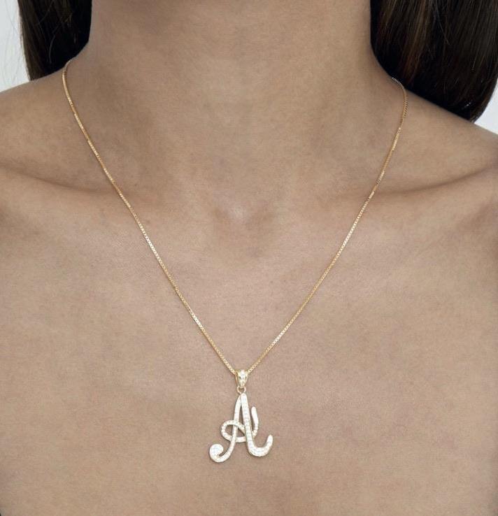 Cursive Initial Necklace ANGIE MAR