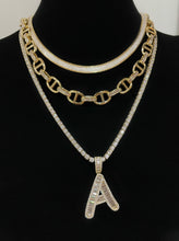 Load image into Gallery viewer, Baguette Initial Necklace - ANGIE MAR 
